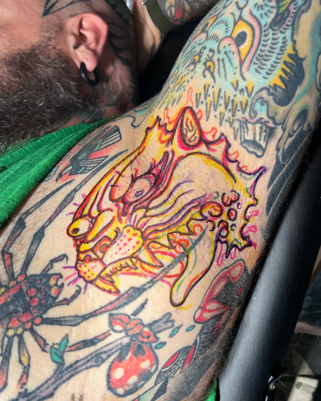 Tattoo by @curtbaer — new_school, illustrative