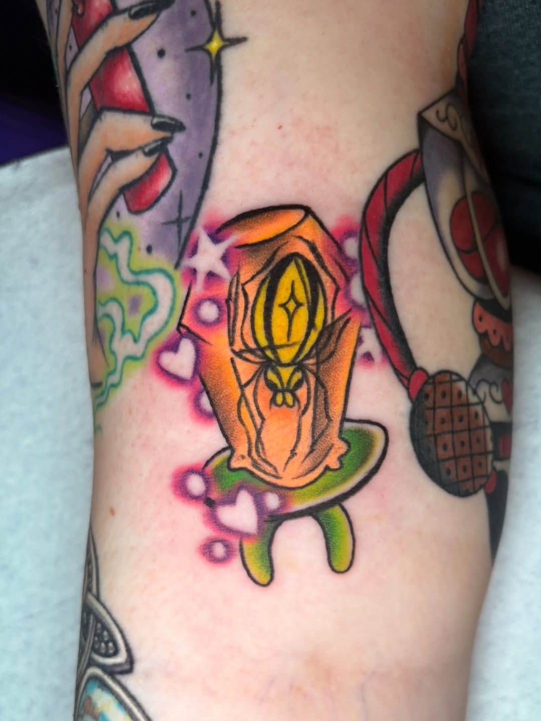 Tattoo by @grimdark.art — new_school, trash_polka