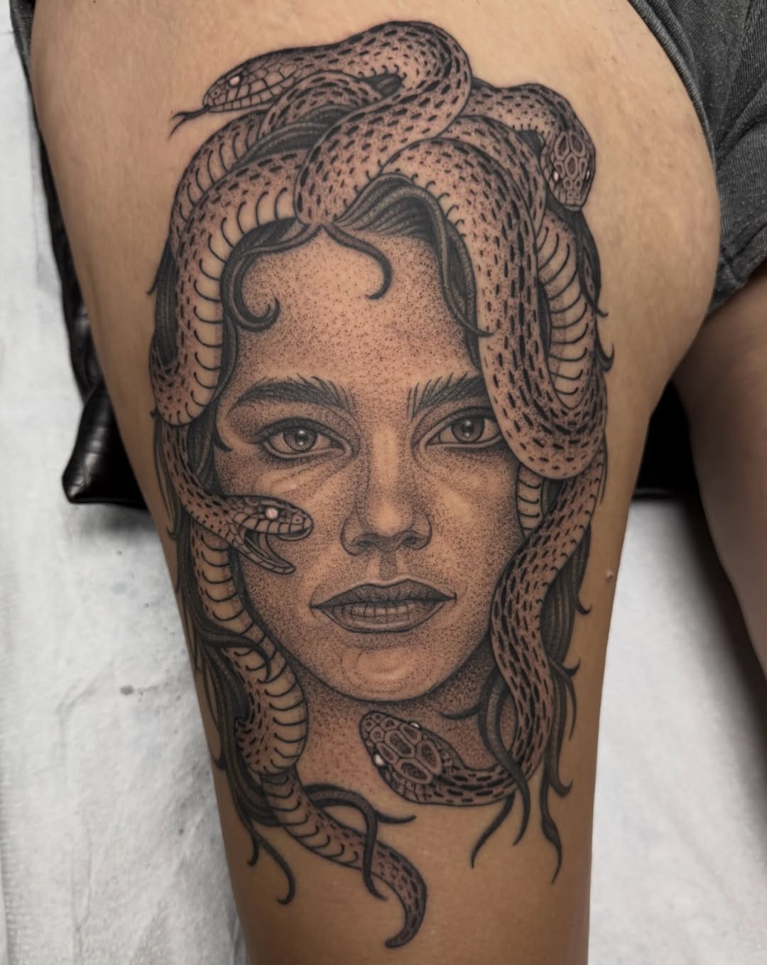 Tattoo by @michaelvillalobostattoo — realism, dotwork