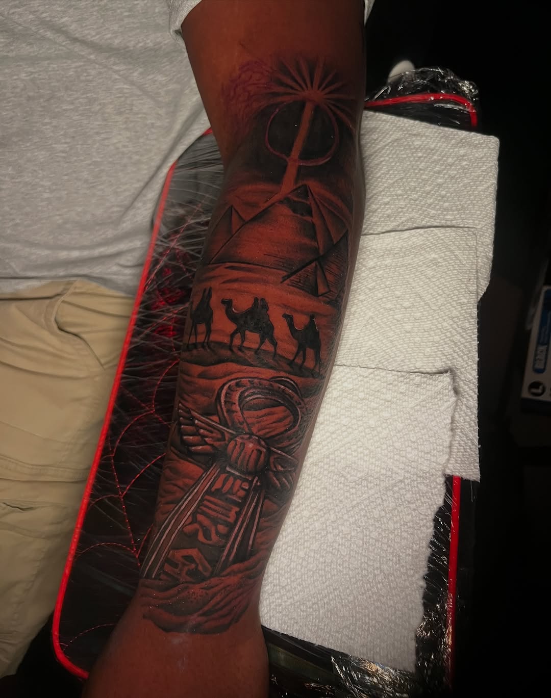 Tattoo by @redinkdtattoos — black_and_grey, realism