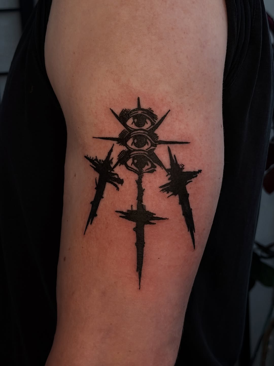 Tattoo by @isthepainok — blackwork, dark_realism