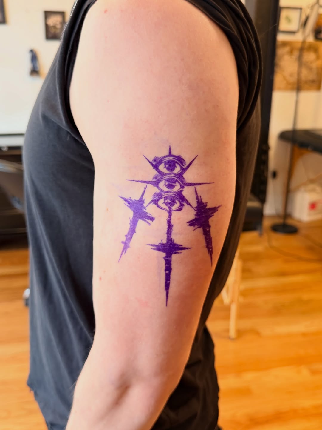 Tattoo by @isthepainok — blackwork, geometric