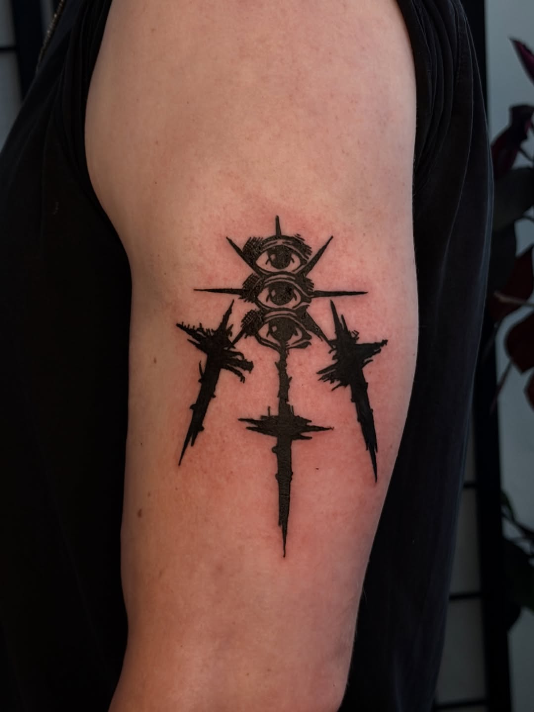 Tattoo by @isthepainok — blackwork, dark_realism