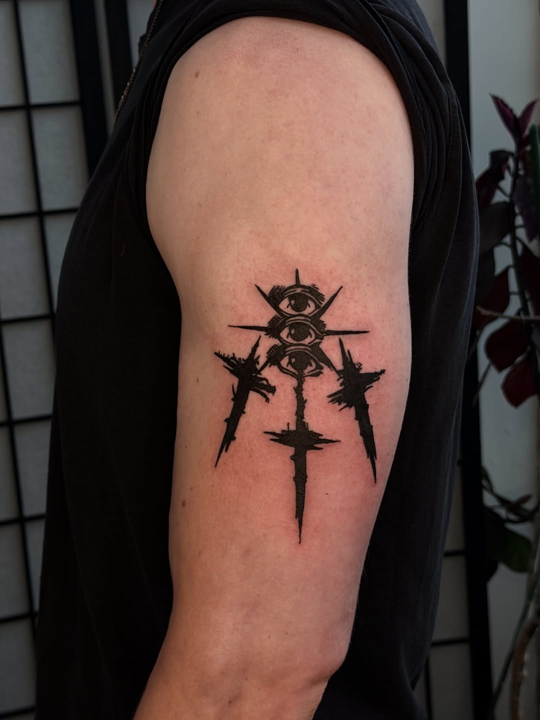 Tattoo by @isthepainok — blackwork, dark_realism