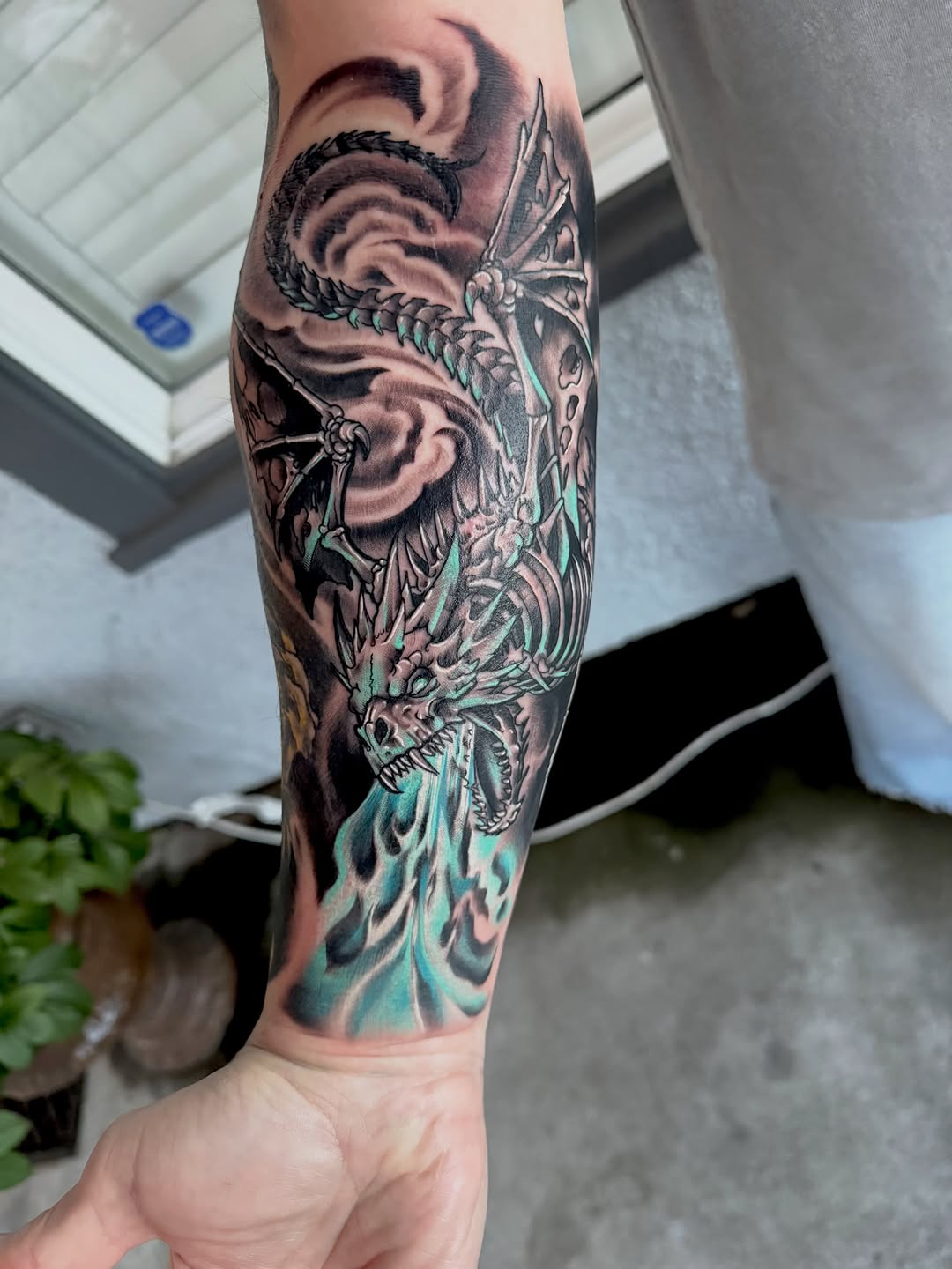 Tattoo by @travisbrowntattoos — dark_realism, blackwork
