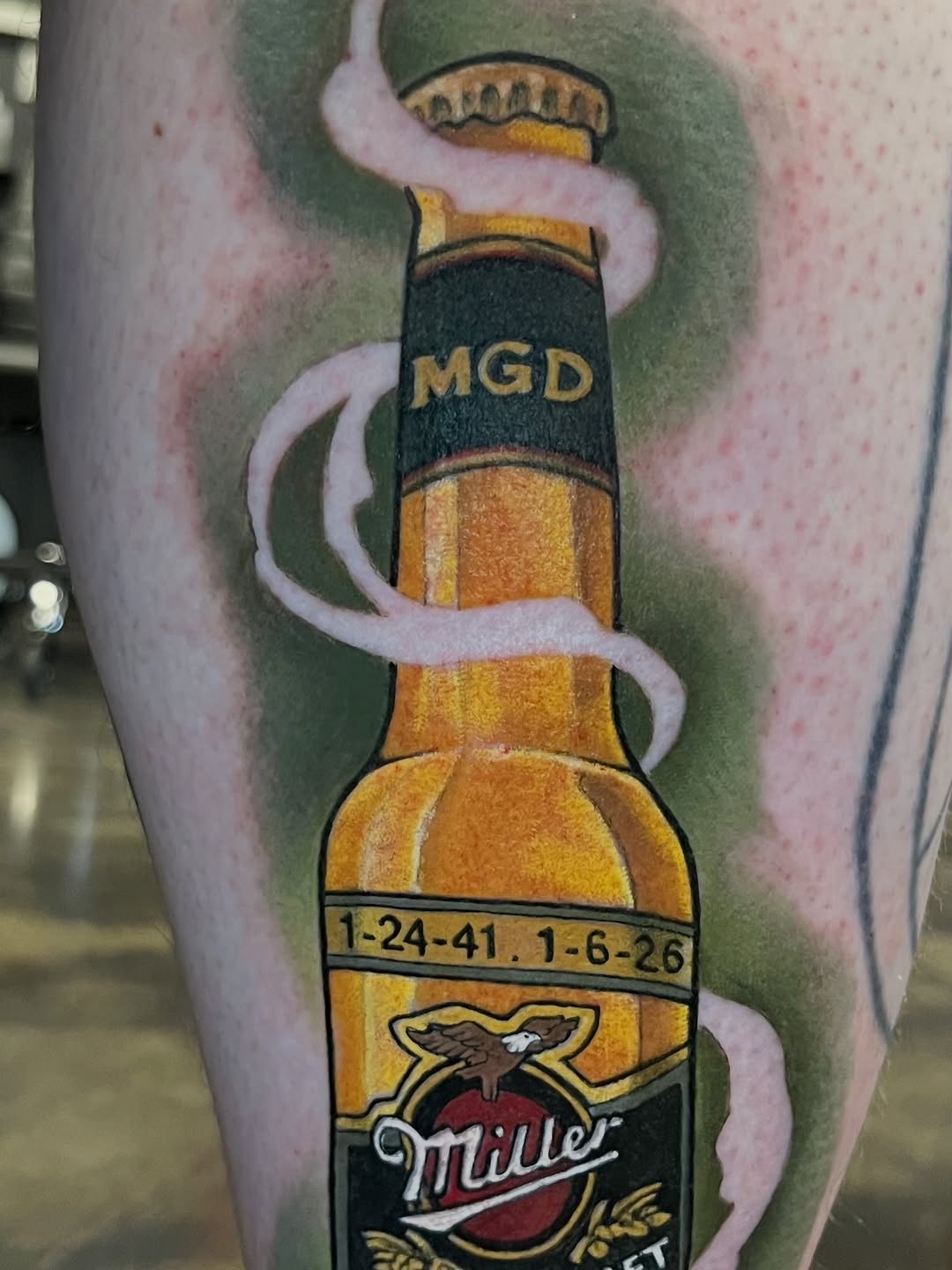 Tattoo by @tony.wilson.tattoos — realism, lettering_script