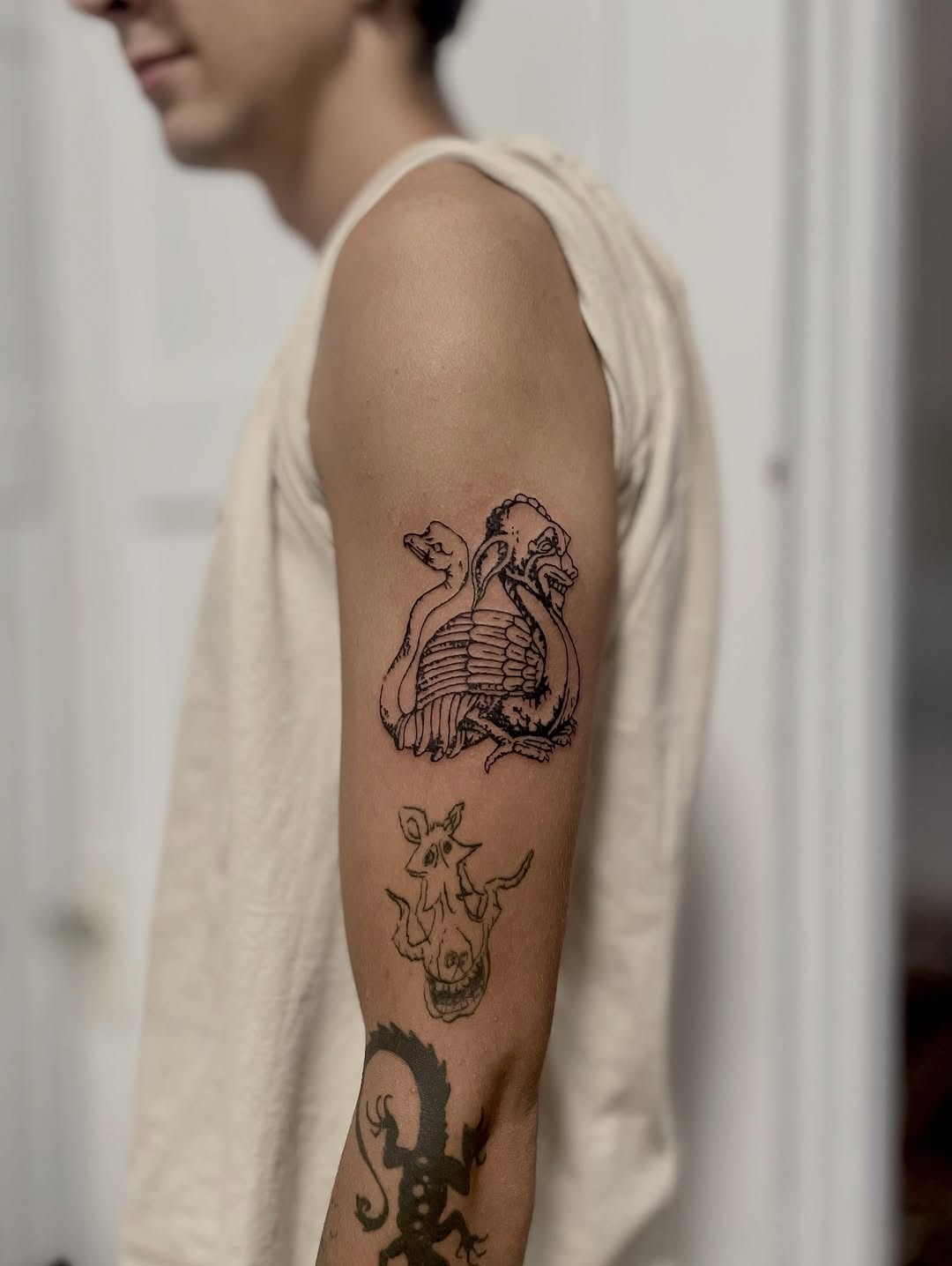 Tattoo by @bartobello — illustrative, blackwork
