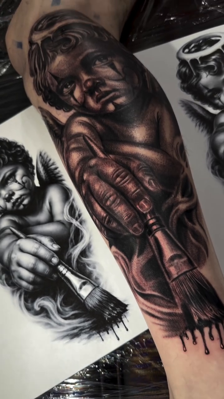 Tattoo by @inkedby.jf โ realism, black_and_grey