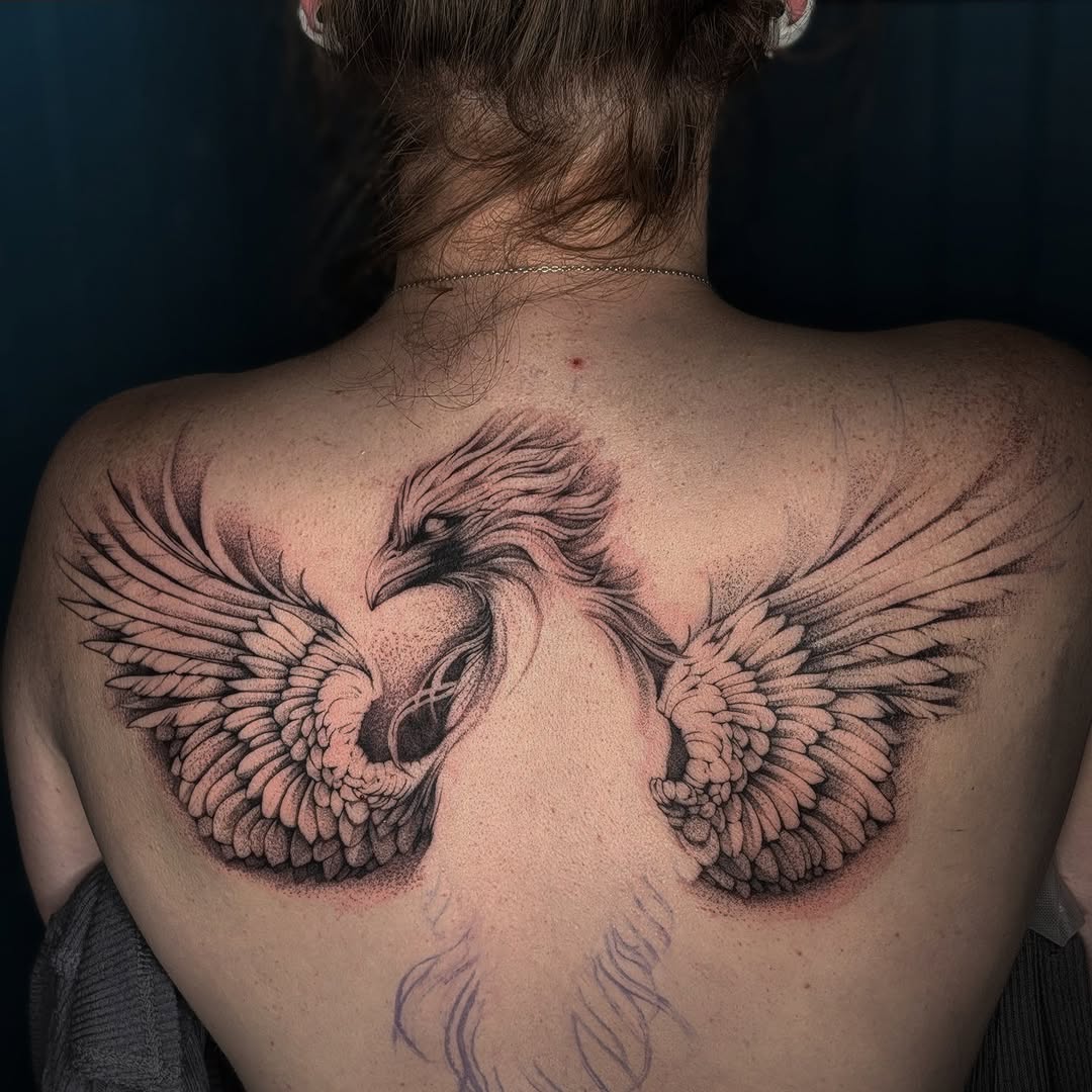 Tattoo by @brightboneink — black_and_grey, dotwork