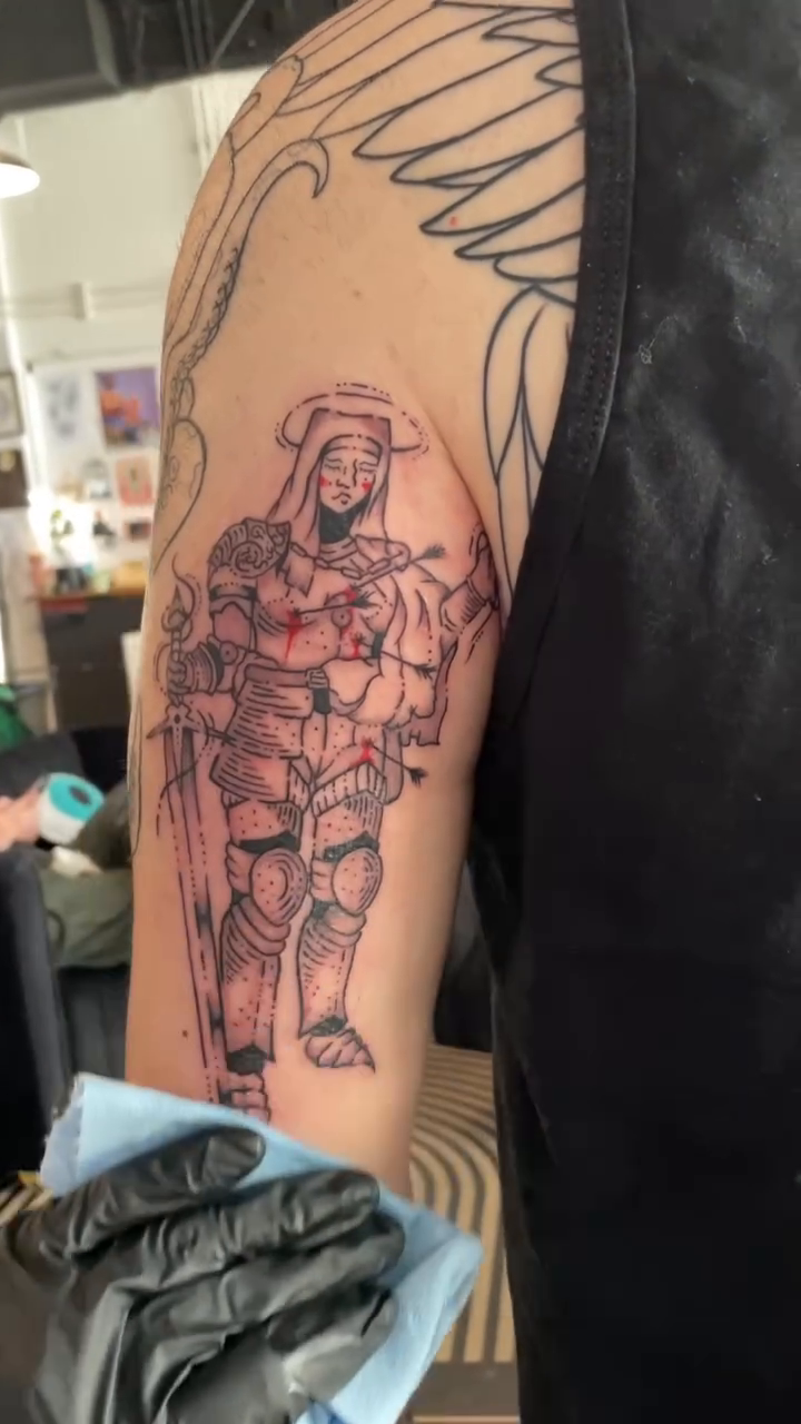 Tattoo by @mayhurtafly — black_and_grey, realism