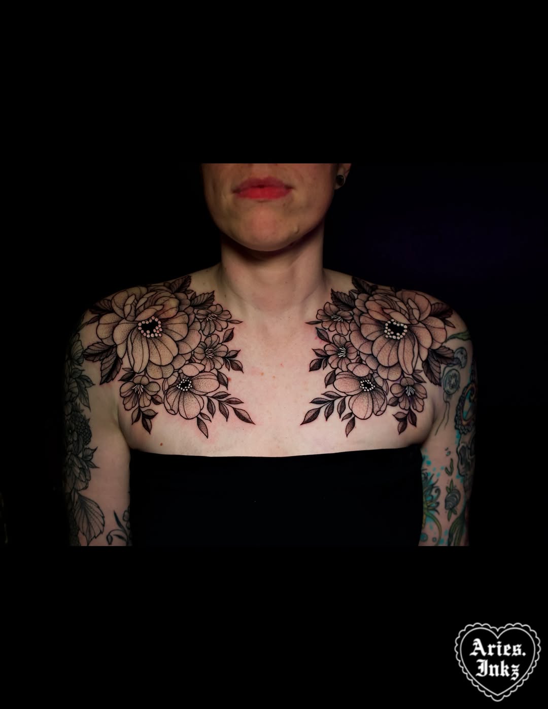 Tattoo by @aries.inkz โ black_and_grey, ornamental