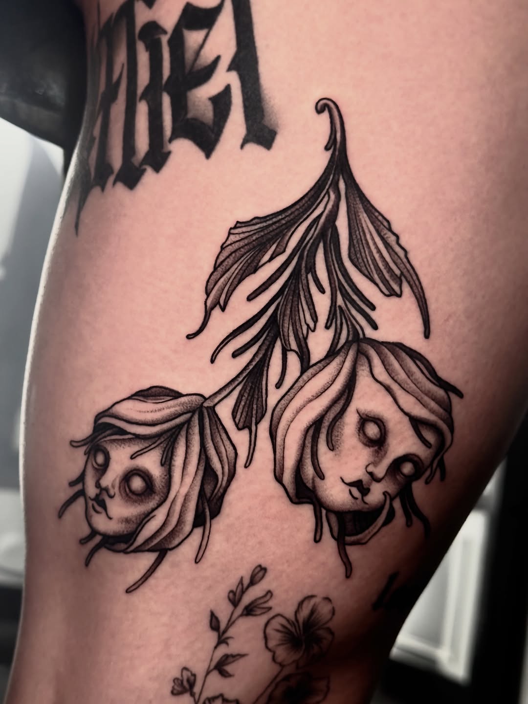 Tattoo by @inkedannarchy — dark_realism, black_and_grey