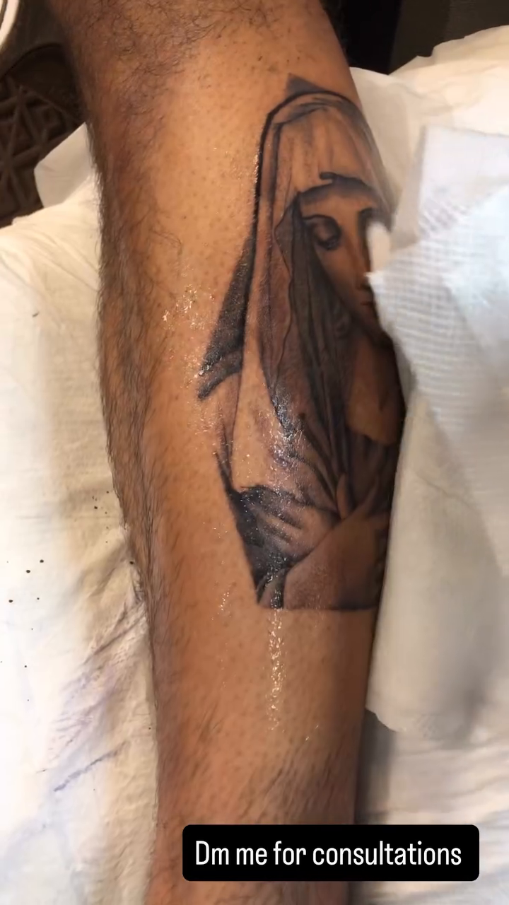 Tattoo by @javiink_rm — realism, black_and_grey