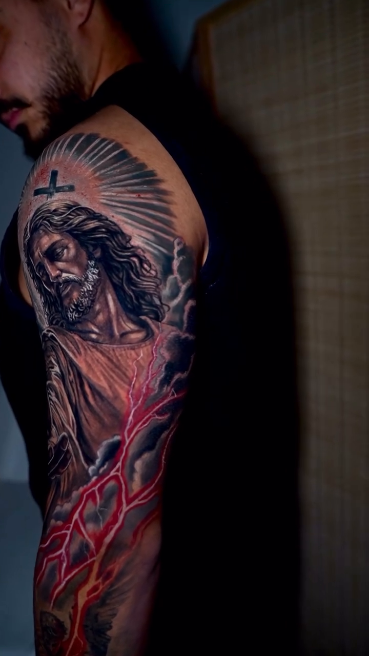 Tattoo by @osnay_tattooart — realism, black_and_grey
