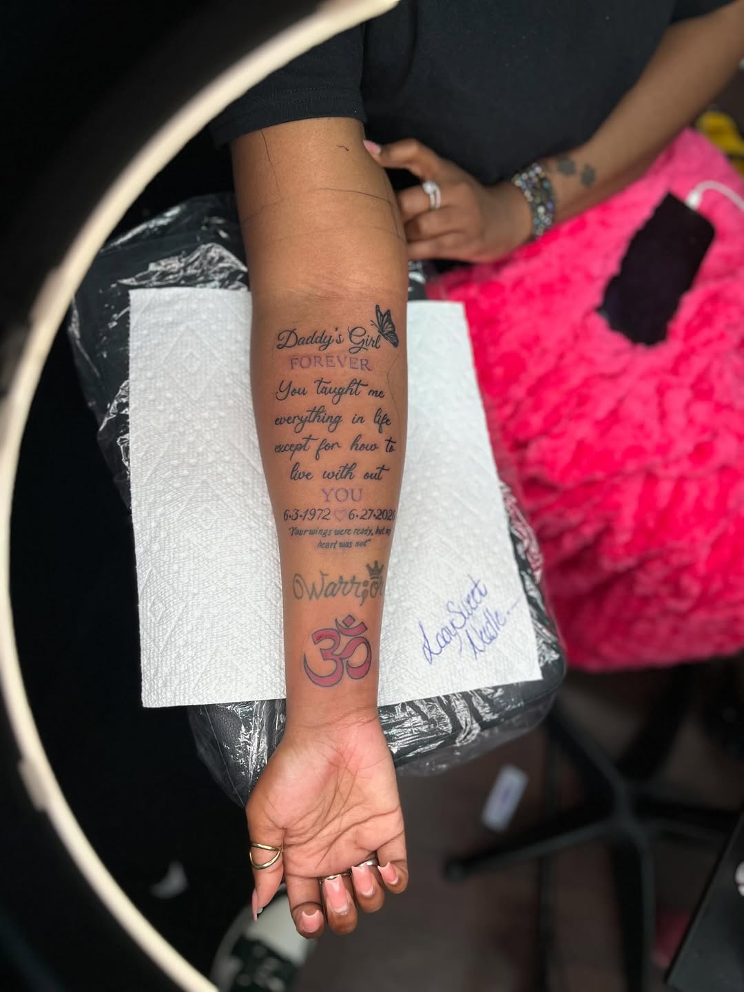 Tattoo by @laaysweetneedle._ — lettering_script, fine_line