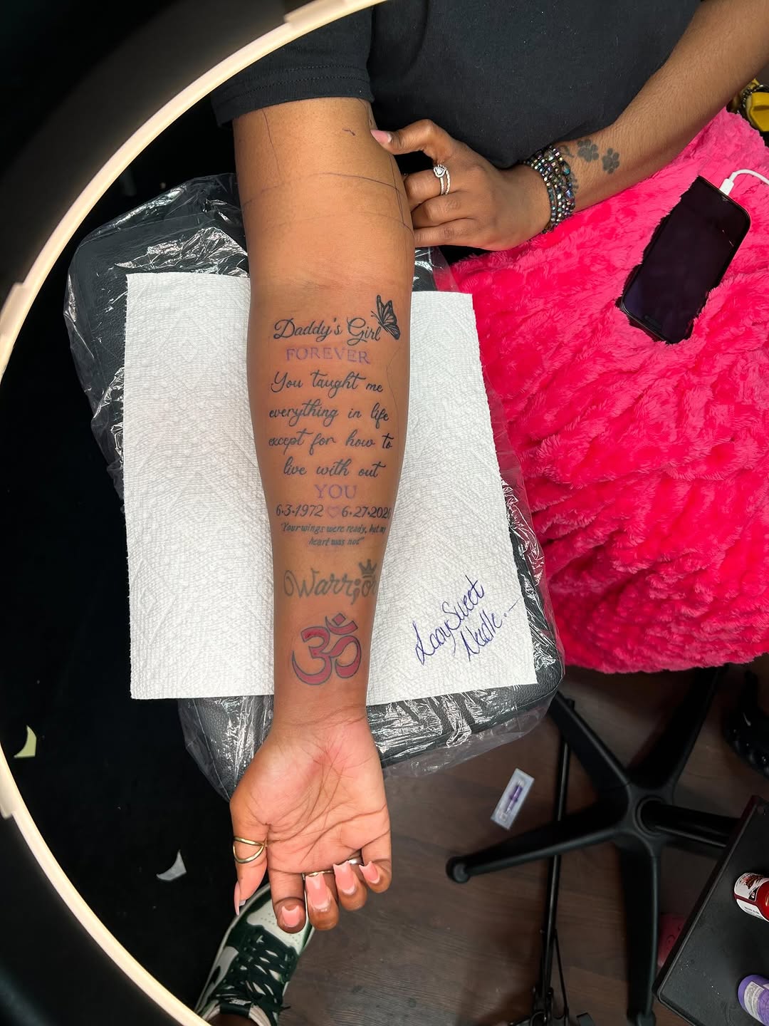Tattoo by @laaysweetneedle._ — lettering_script, chicano