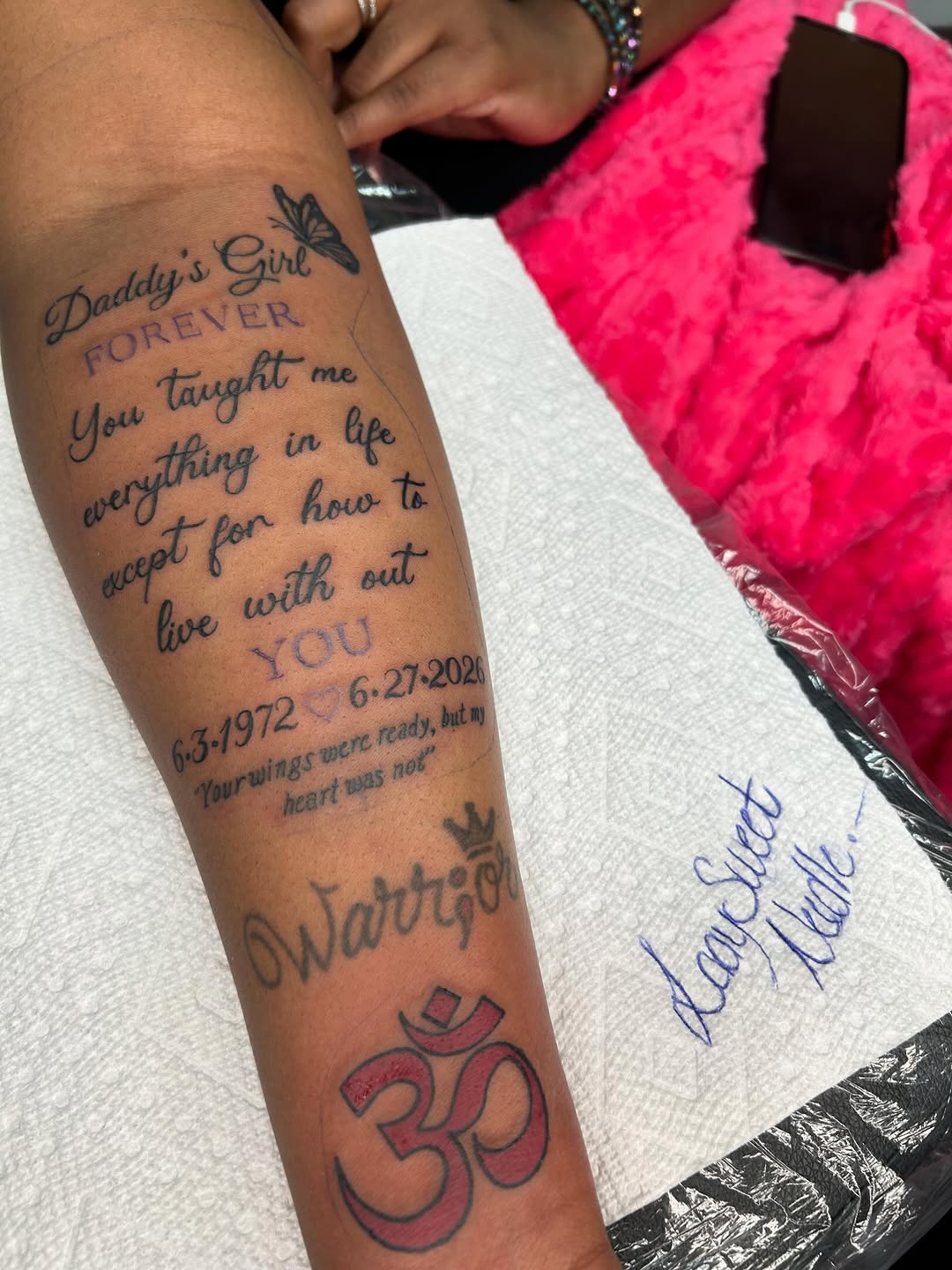 Tattoo by @laaysweetneedle._ — lettering_script, chicano