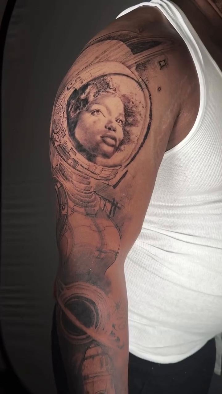 Tattoo by @gageturner.tattoo — black_and_grey, realism