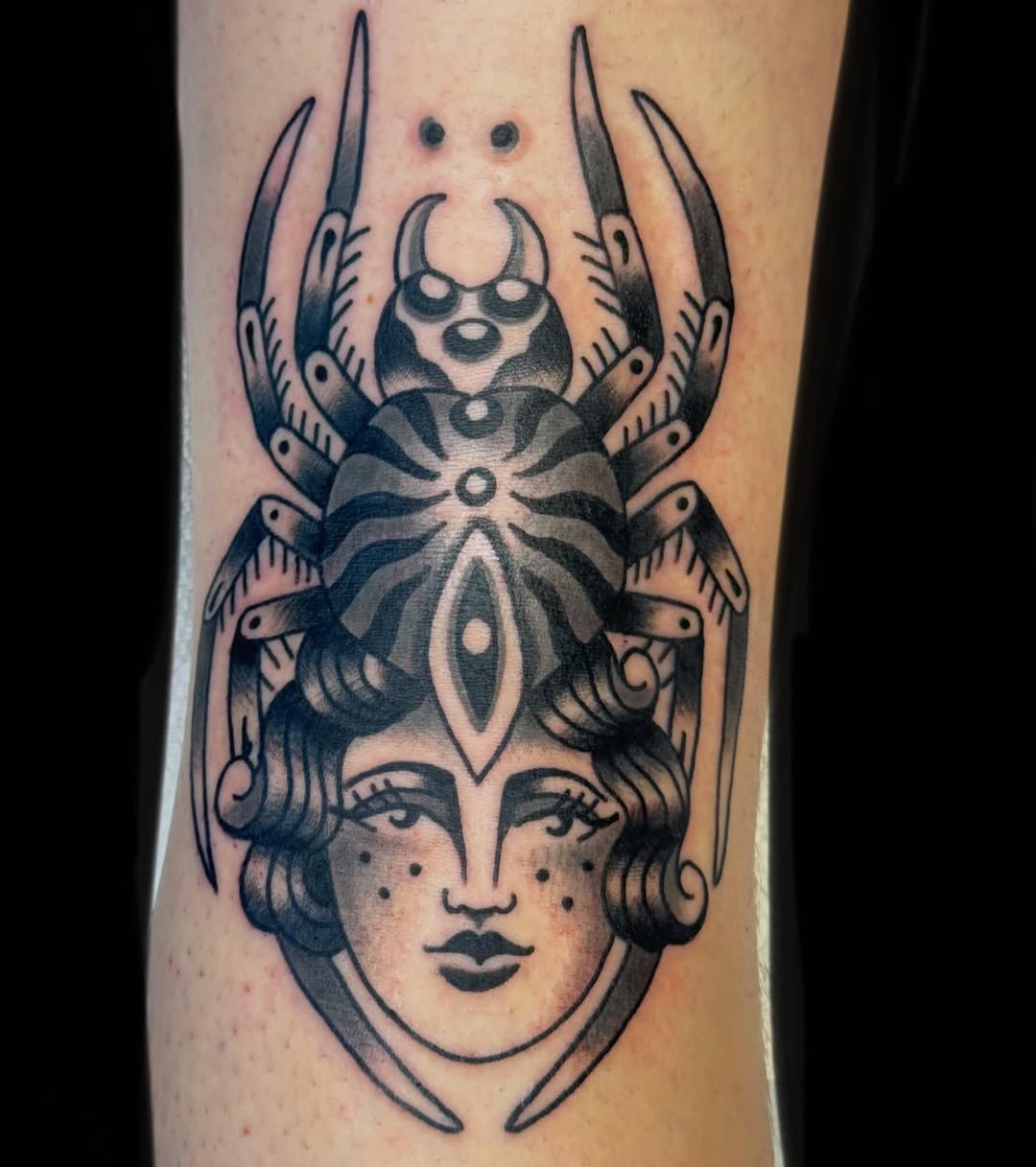 Tattoo by @alliemarietattoos — american_traditional, black_and_grey
