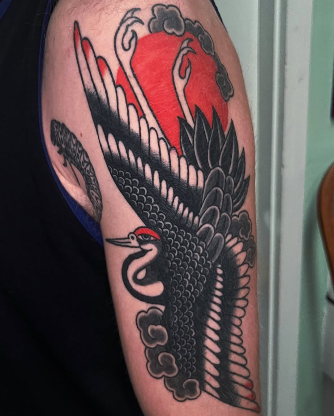 Tattoo by @mustyrattats — japanese_irezumi, american_traditional