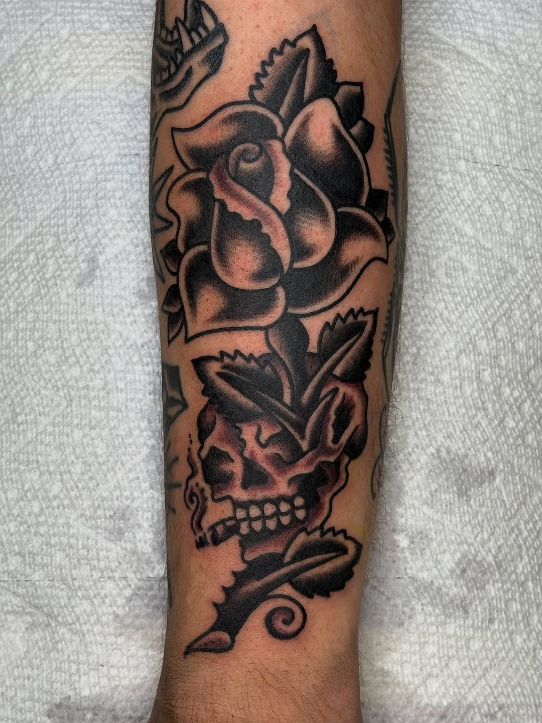Tattoo by @andrewsilvatattoo — american_traditional, black_and_grey