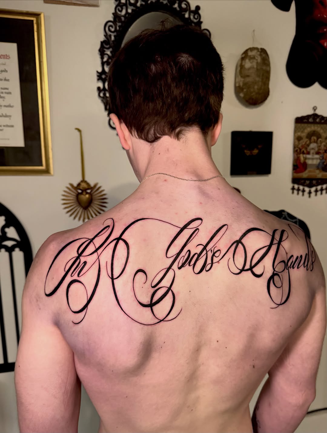 Tattoo by @ava_defalco — lettering_script, fine_line