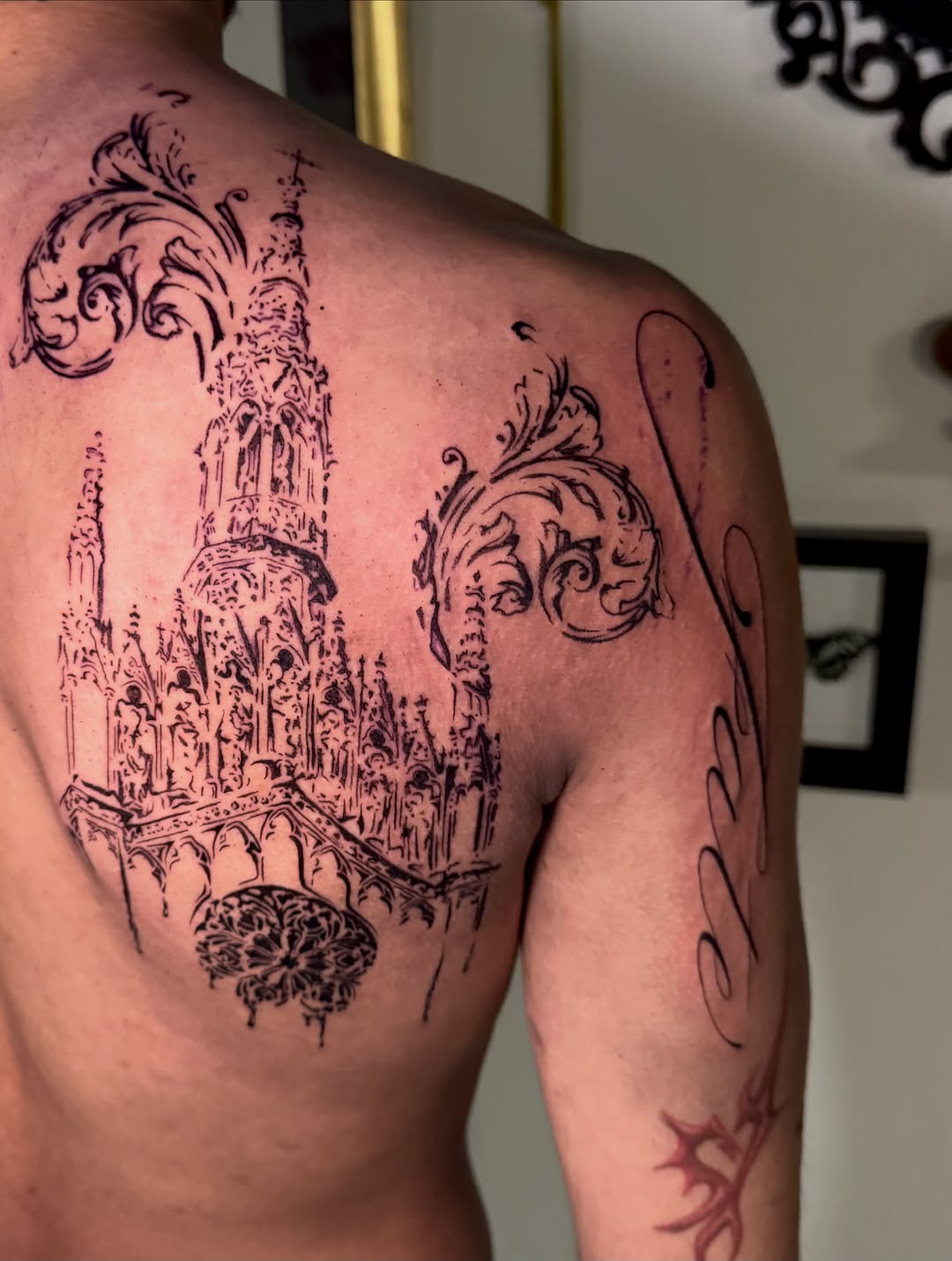 Tattoo by @ava_defalco — blackwork, ornamental