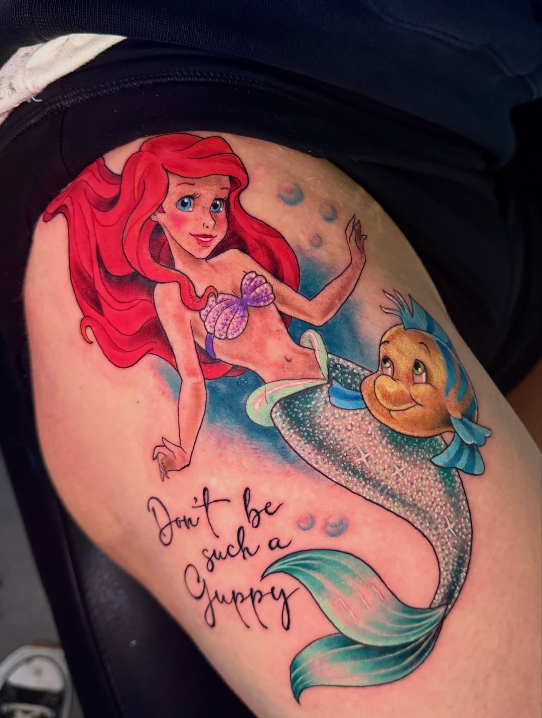 Tattoo by @ava_defalco — anime, lettering_script