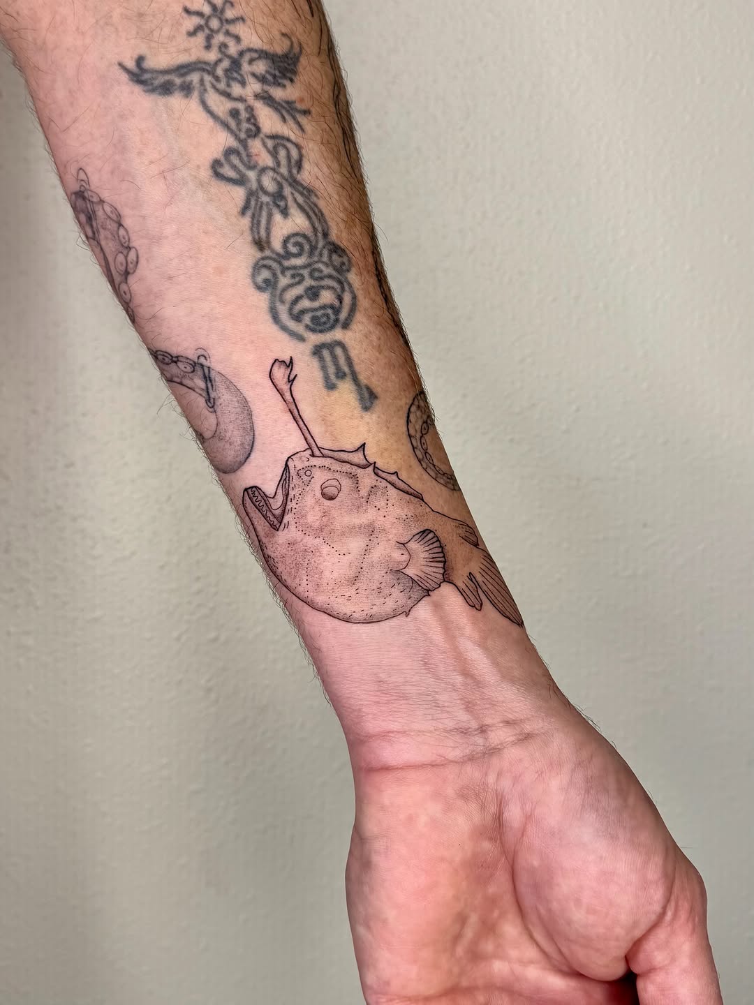 Tattoo by @shan_tattoos β black_and_grey, dotwork