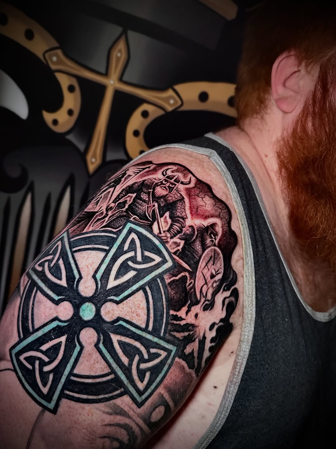 Tattoo by @cholo_supremetattoos โ blackwork, geometric