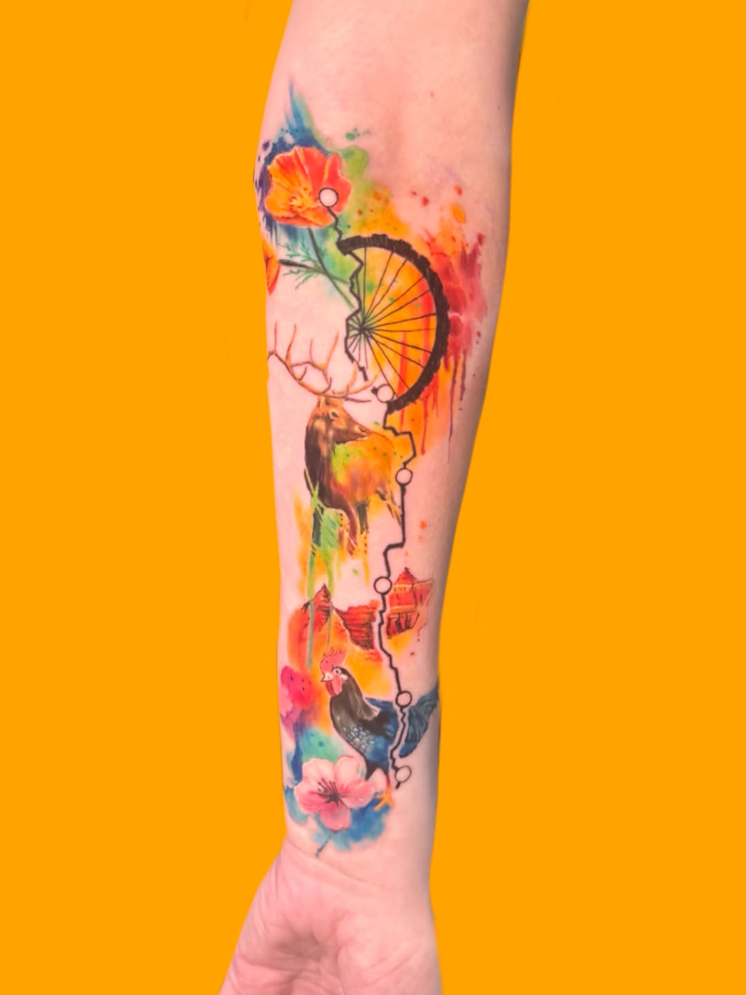 Tattoo by @graphicward — watercolor, realism
