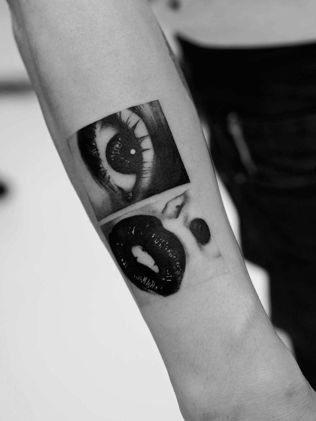Tattoo by @lebyla — black_and_grey, realism