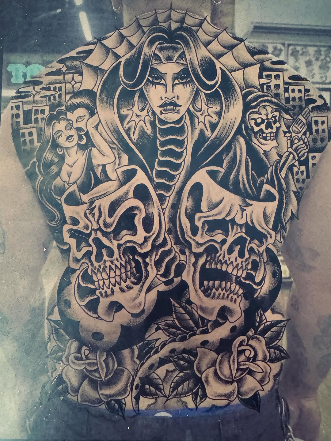 Tattoo by @chrisspriggs — american_traditional, black_and_grey