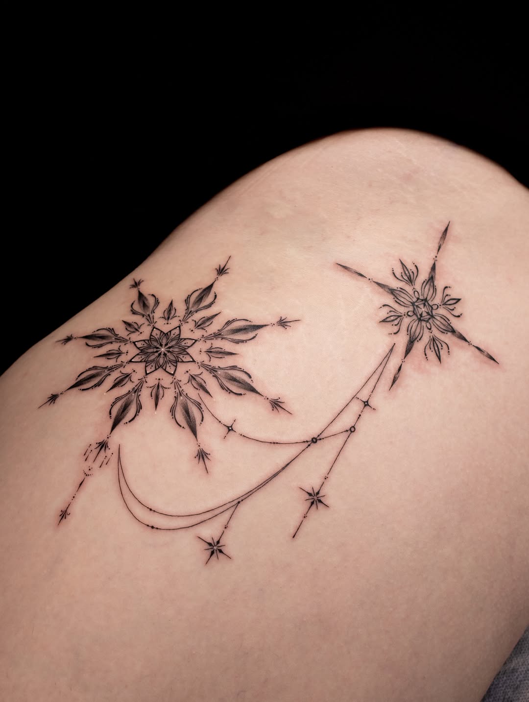 Tattoo by @sil_ornament โ fine_line, ornamental