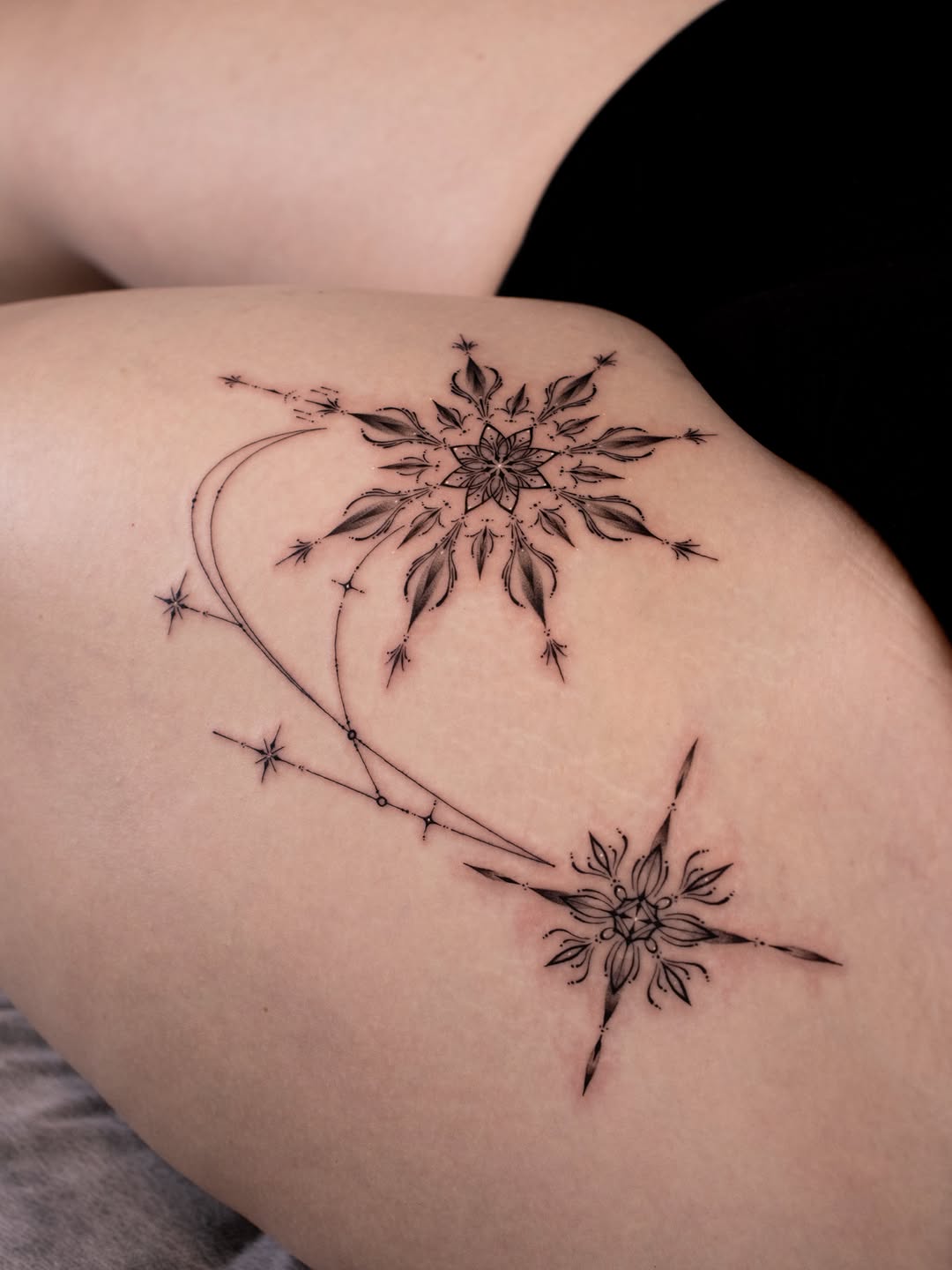 Tattoo by @sil_ornament โ fine_line, dotwork