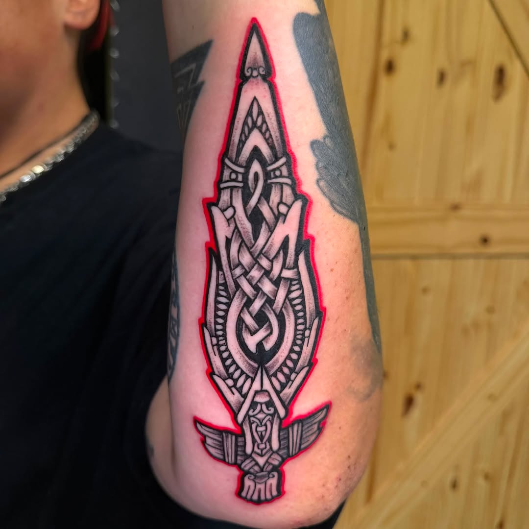 Tattoo by @joecollegetattoo — blackwork, geometric