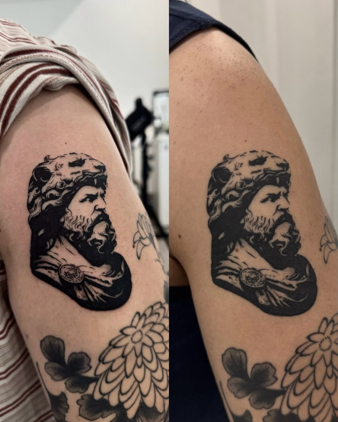 Tattoo by @vamos_tat — blackwork, realism
