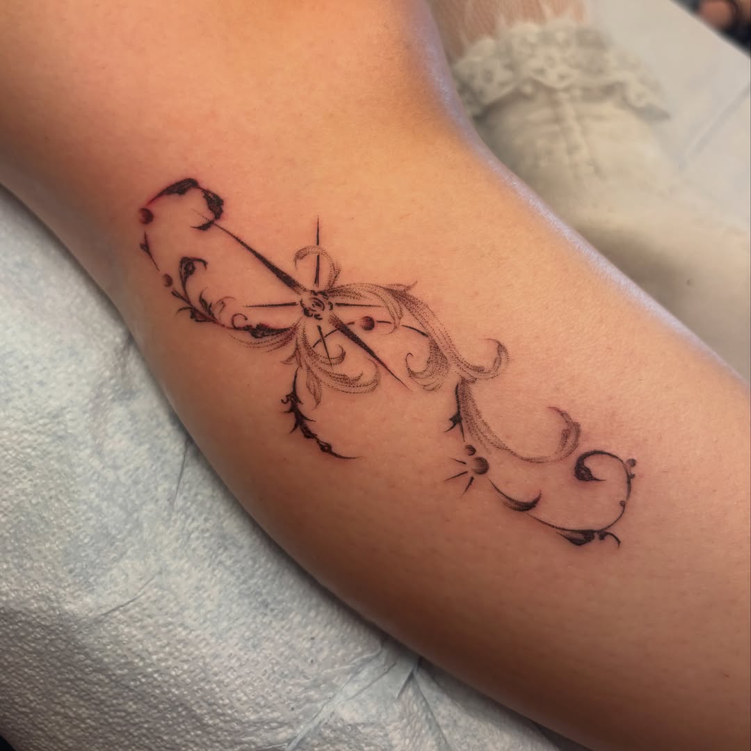 Tattoo by @xpg.ink — fine_line, ornamental