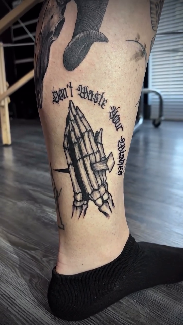 Tattoo by @luismarrufotattoo — lettering_script, blackwork
