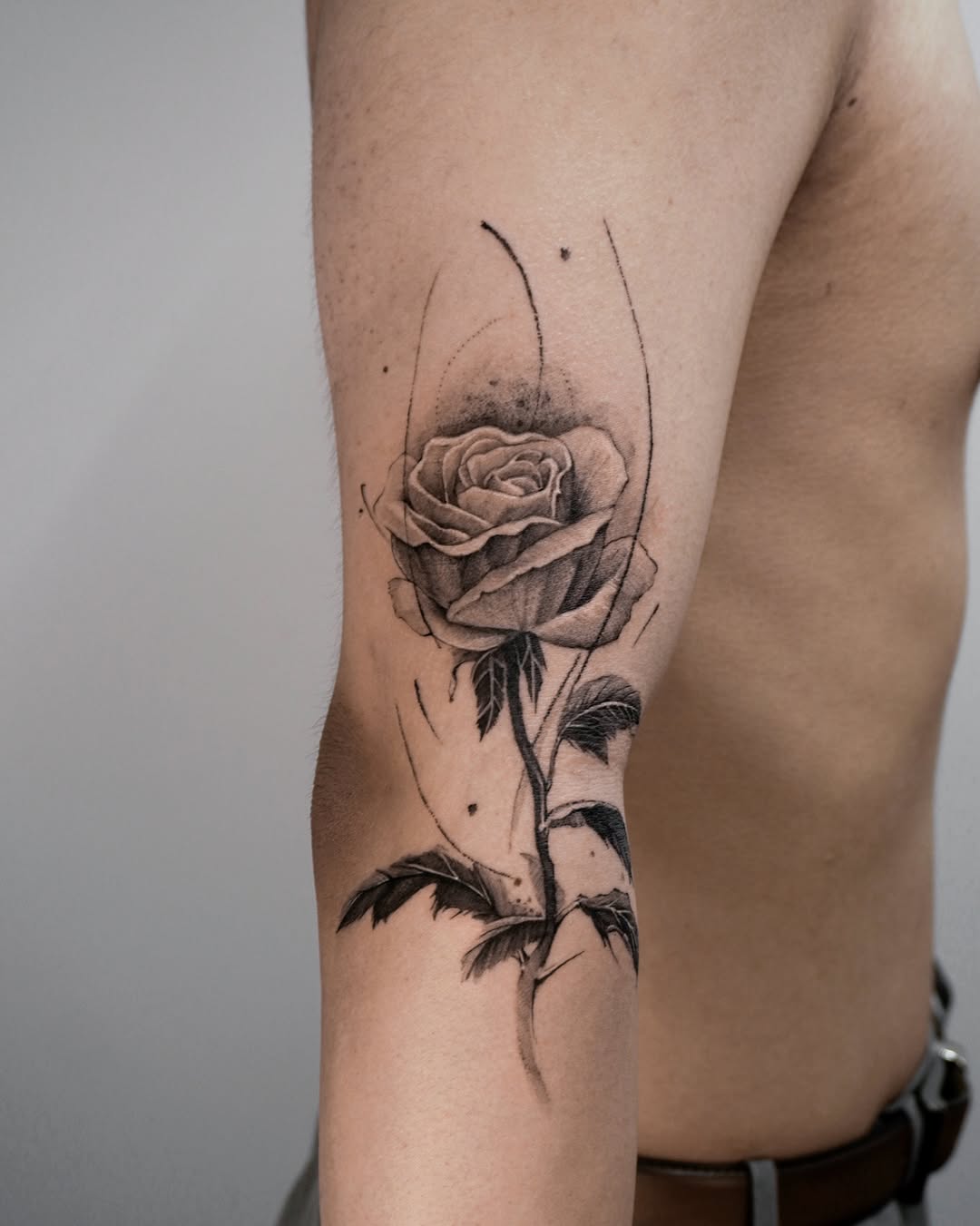 Tattoo by @maru.tattooist — black_and_grey, fine_line