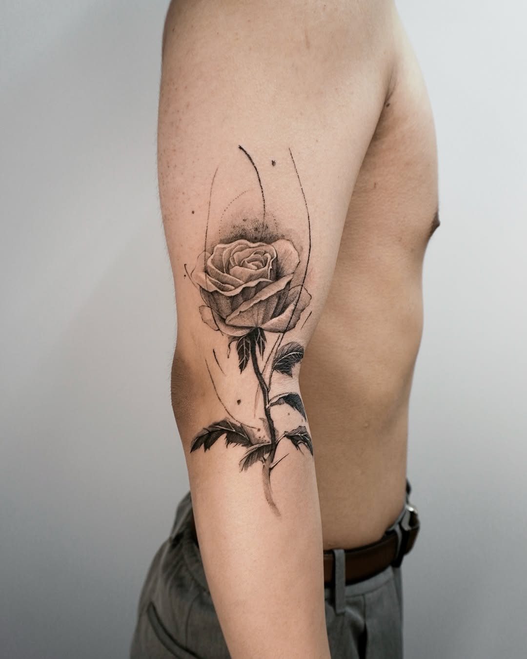 Tattoo by @maru.tattooist — black_and_grey, fine_line