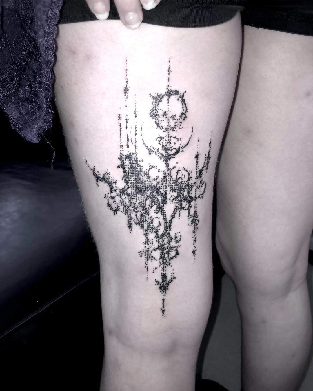 Tattoo by @lxk.e4_u β blackwork, dotwork