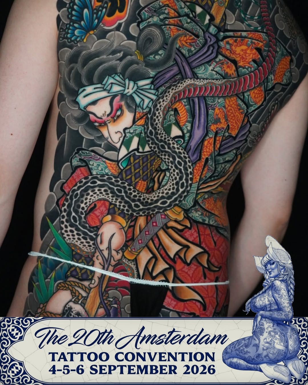 Tattoo by @horikaka — japanese_irezumi, black_and_grey