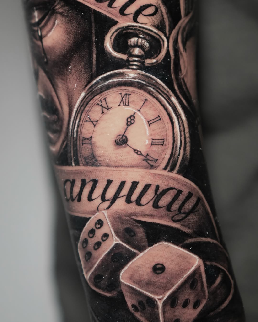 Tattoo by @micogeologo_tattoo โ realism, black_and_grey