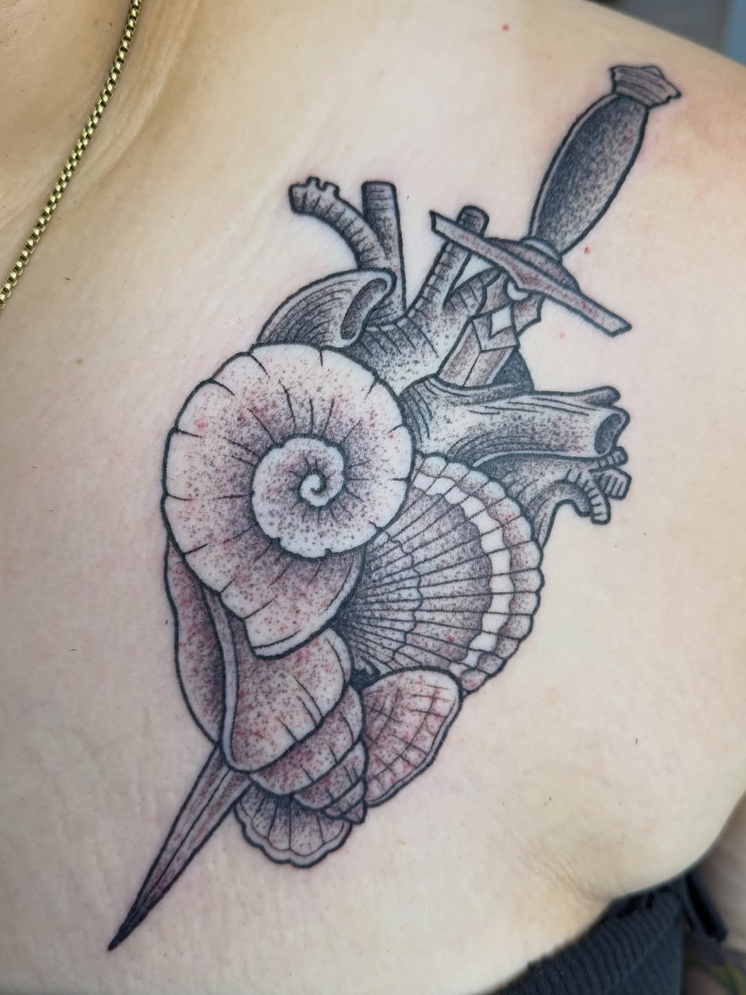 Tattoo by @terrymorgantattoos — black_and_grey, dotwork