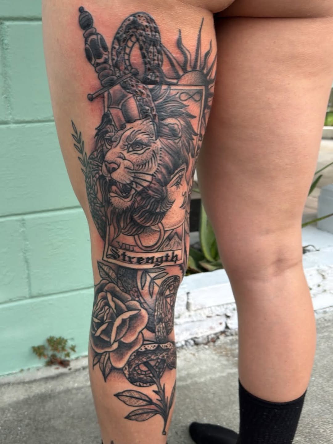 Tattoo by @zacharyiangarden — black_and_grey, realism