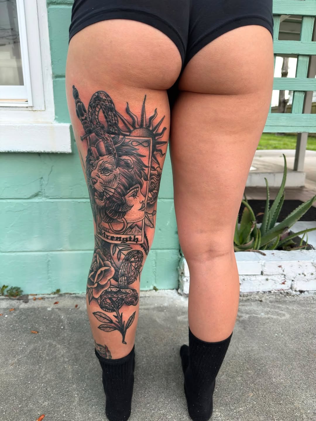 Tattoo by @zacharyiangarden — black_and_grey, realism