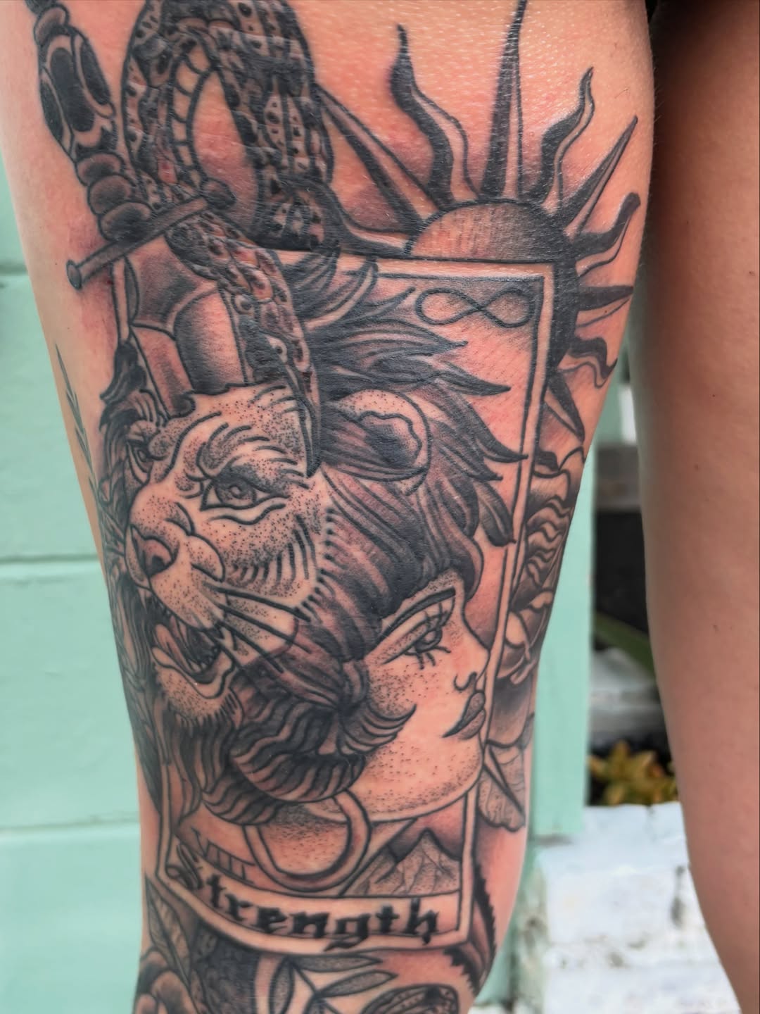 Tattoo by @zacharyiangarden — black_and_grey, realism