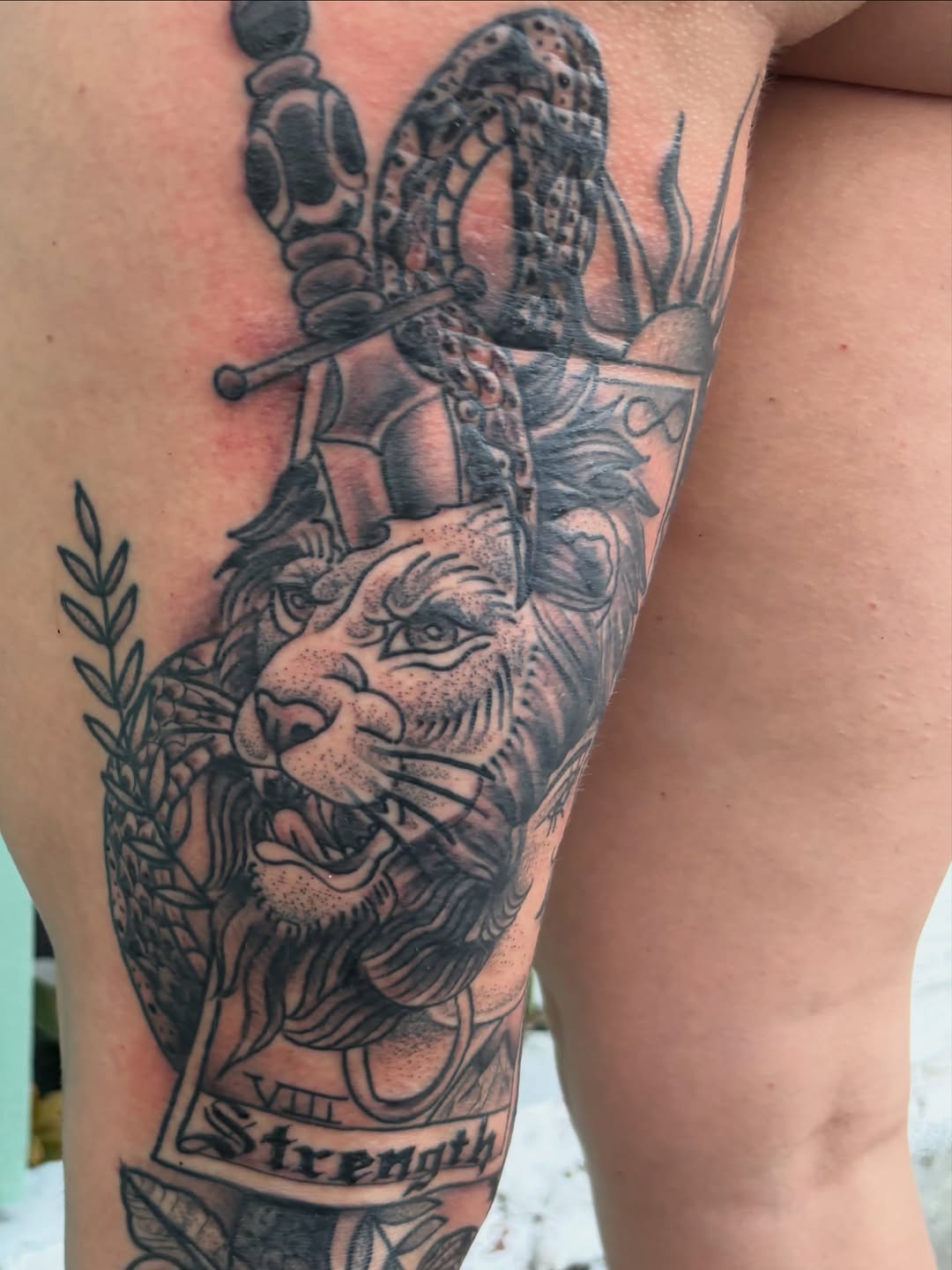 Tattoo by @zacharyiangarden — black_and_grey, realism