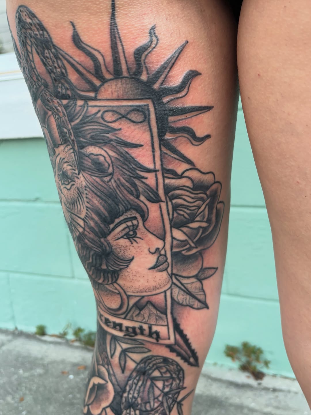 Tattoo by @zacharyiangarden — black_and_grey, realism